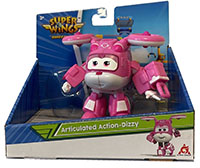 Alpha Group EU740993 Super Wings Super Charge Artikulated Action Dizzy, bewegliche Dizzy Figur Actionfigur Helikopter in Pink