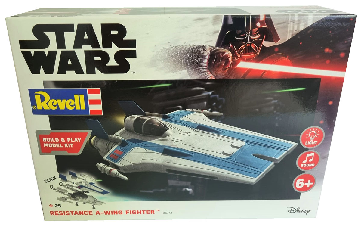 Revell 06773 Star Wars Resistance A - Wing  Fighter Raumschiff, Licht und Sound, Build &Play Model Kit,  25 Teile, Mehrfarbig 22 cm