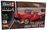 Revell 07686 Modellbausatz Auto '55 CHEVY Indy Pace Car im Maßstab 1:25, Level 4