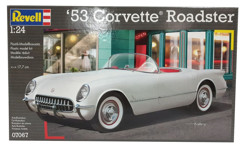 Revell 07067 Modellbausatz Auto 1:24 - '53 Corvette Roadster im Maßstab 1:24, Level 4