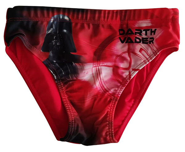Star Wars Darth Vader Badehose, Badeslip Shorts für Kinder, Jungen Rot, Gr. 140 cm