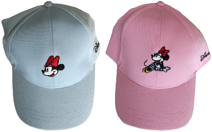 Disney Minnie Maus Kappe Mütze Blau o. Rosa für Kinder, Jungen und Mädchen 100% Baumwolle (Auswahl)