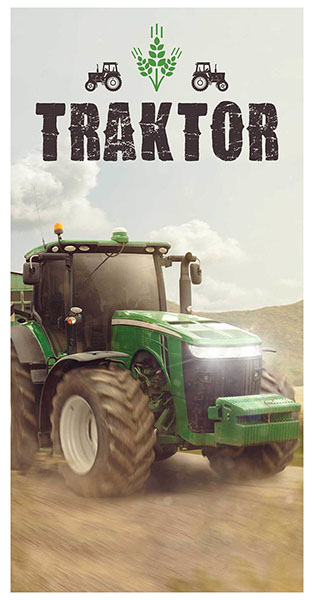 Strandtuch Saunatuch Handtuch Traktor auf dem Feld Landwirtschaft 140 x 70 cm, 100% Baumwolle