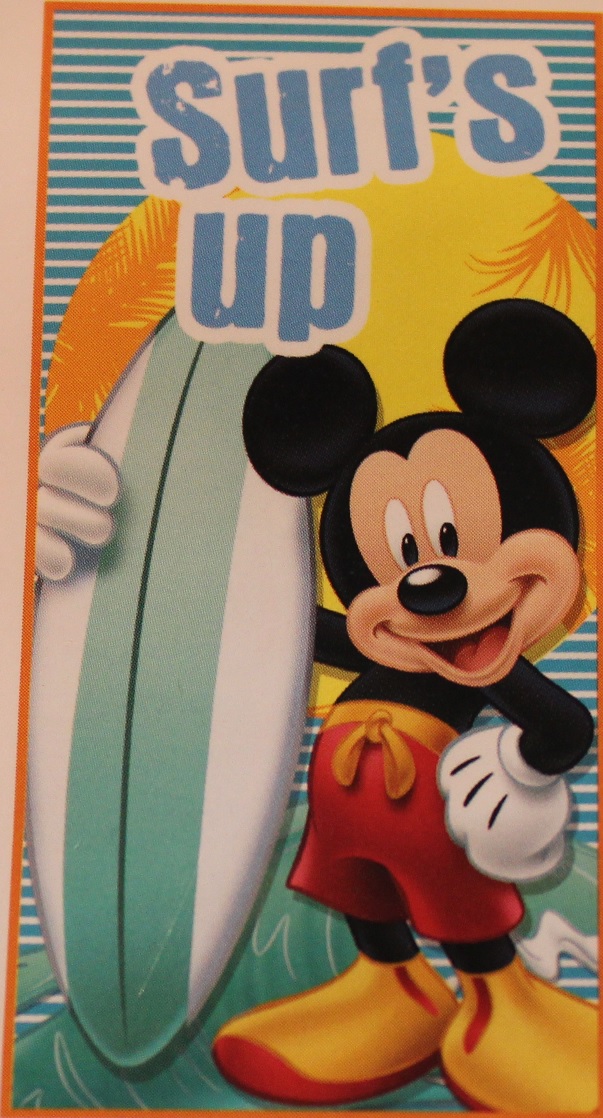 Disney Strandtuch Badetuch Handtuch Mickey Maus "Surf's up", 70 x 140 cm, 100% Baumwolle
