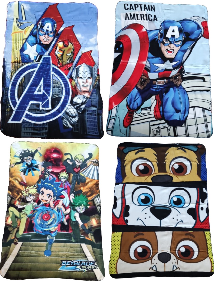 Fleecedecke Marvel, Avengers, Paw Patrol, 100 % Polyester 100 x 150 cm bunt (Auswahl)