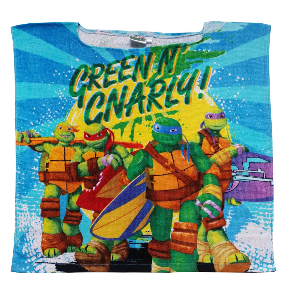 Teenage Mutant Ninja Turtles Badeponcho ohne Kapuze aus 100% Baumwolle 50x50cm