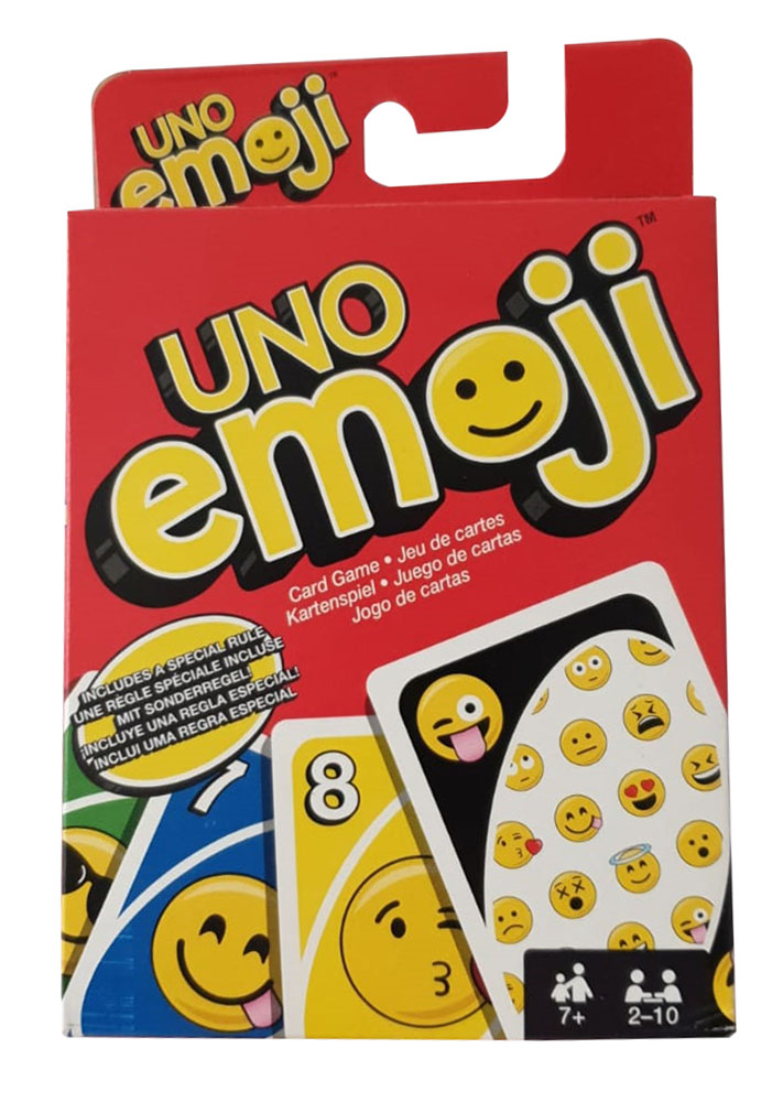 Mattel Uno Emoji DYC15 Kartenspiel mit Sonderregel