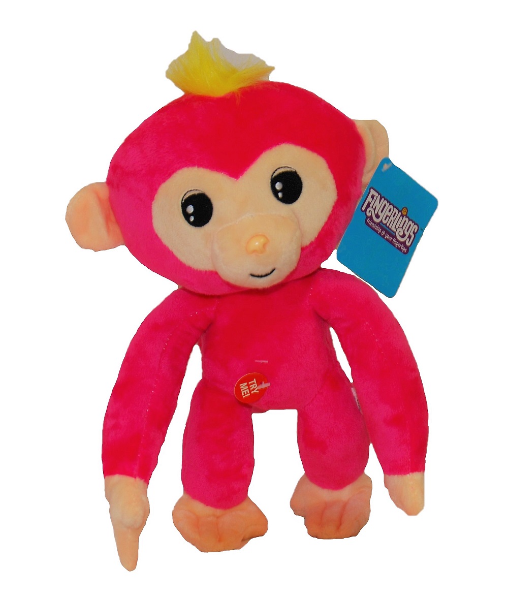 Fingerlings Monkey Light Pink Sparkle Plush stuffed 9" posable toy doll NEW