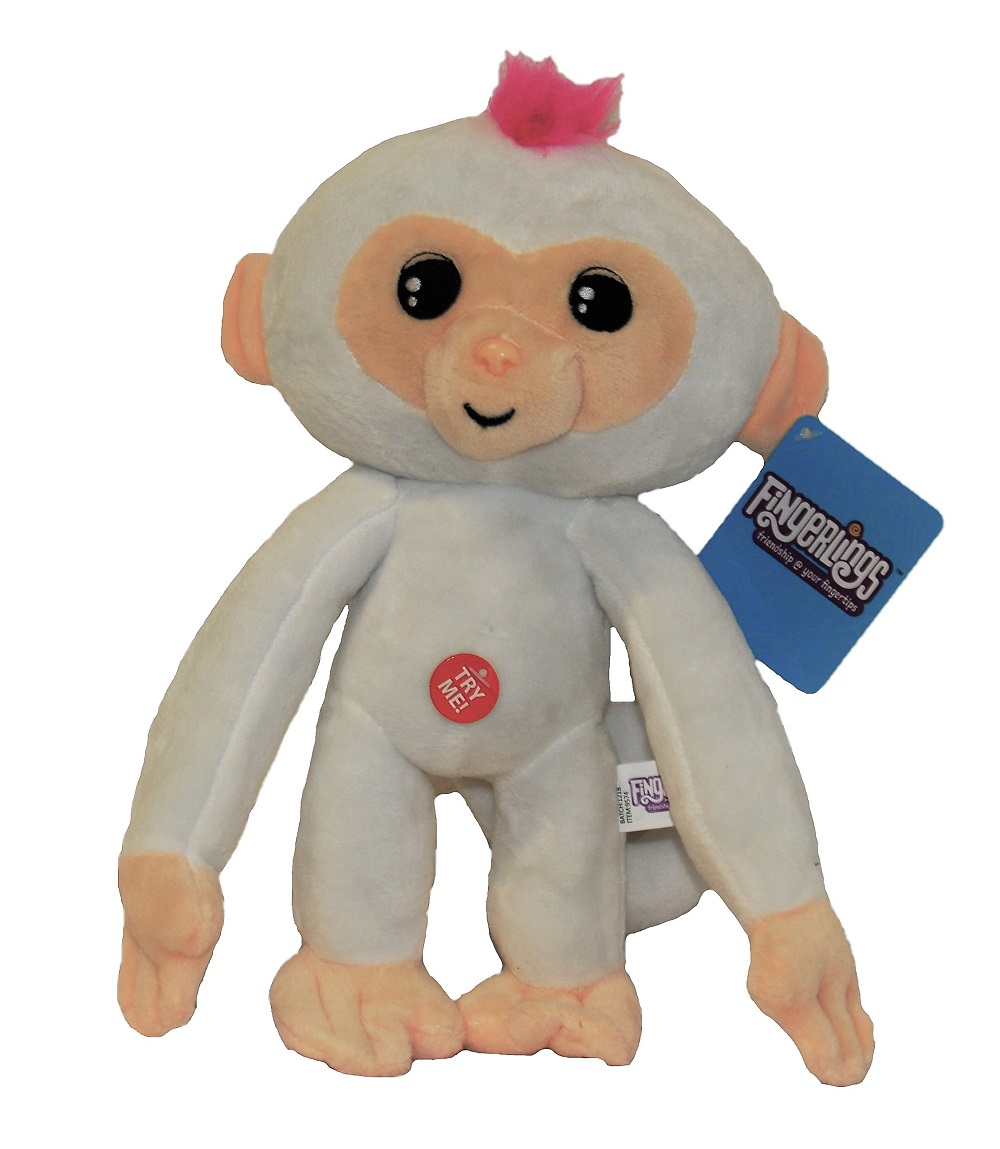 Fingerlings Monkey Light Pink Sparkle Plush stuffed 9" posable toy doll NEW